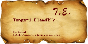 Tengeri Elemér névjegykártya