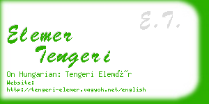 elemer tengeri business card